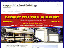 Tablet Screenshot of carportcitysteelbuildings.com